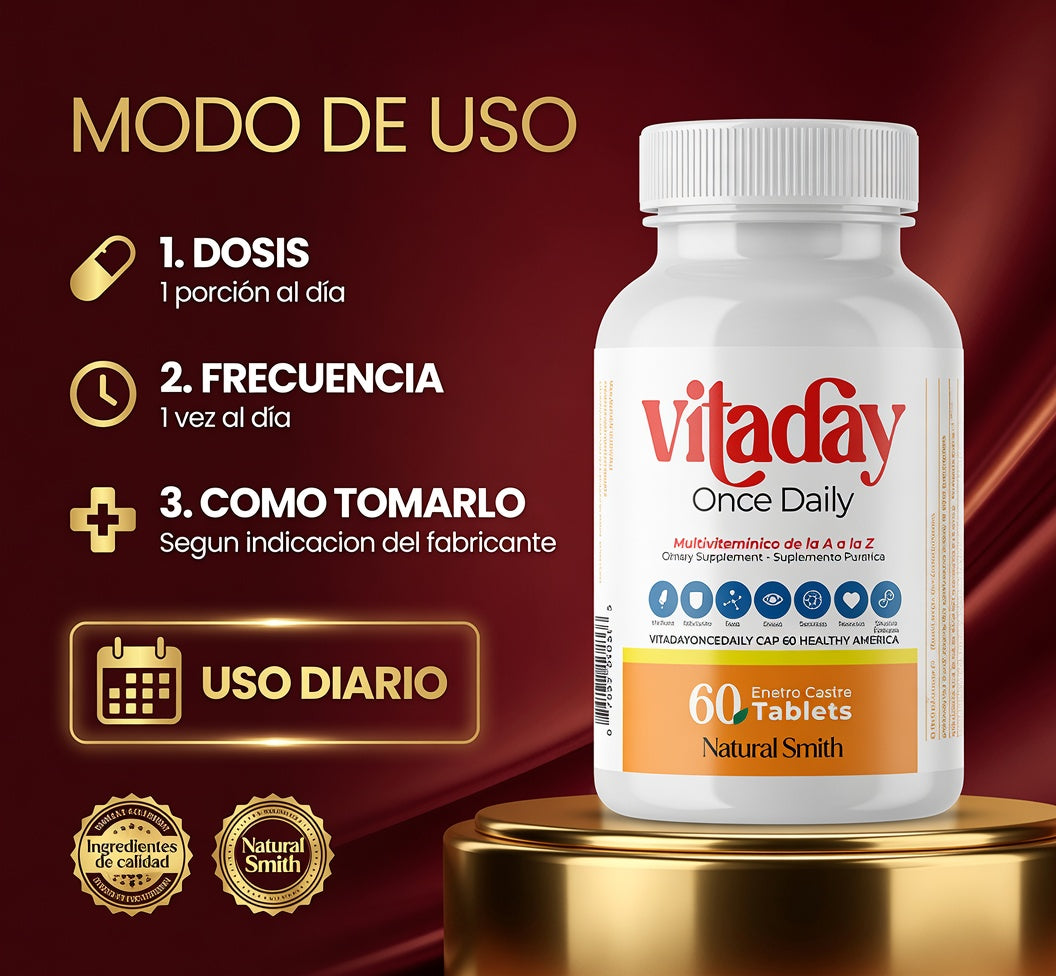 VITADAYONCEDAILY CAP 60 HEALTHY AMERICA ia_4