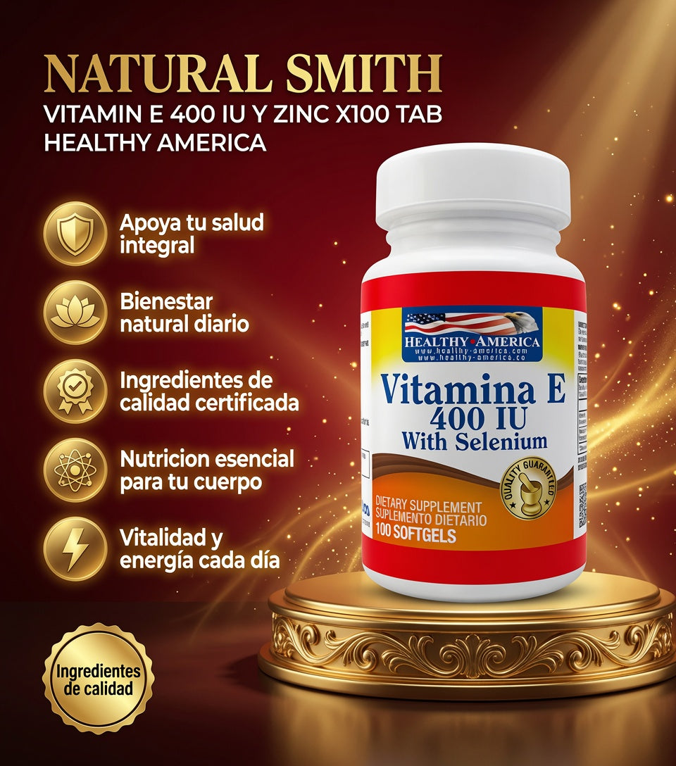 VITAMIN E 400 IU  Y ZINC X100 TAB HEALTHY AMERICA ia_2