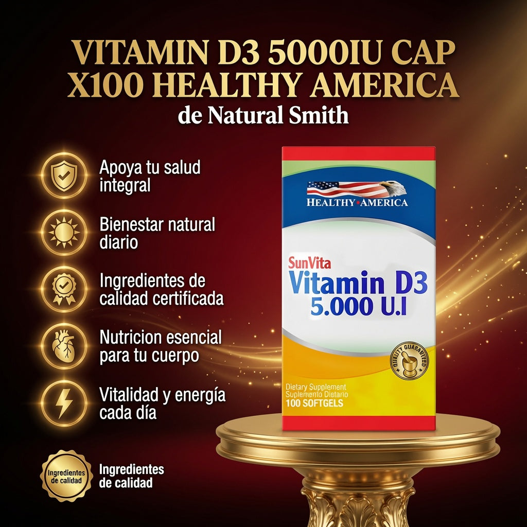 VITAMIN D3 5000IU CAP X100 HEALTHY AMERICA ia_2