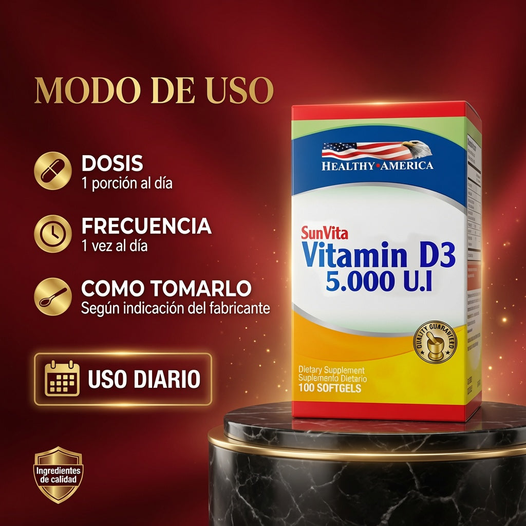 VITAMIN D3 5000IU CAP X100 HEALTHY AMERICA ia_4