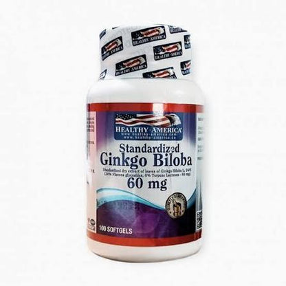 GINKGO BILOBA 60MG X100 HEALTHY AMERICA principal
