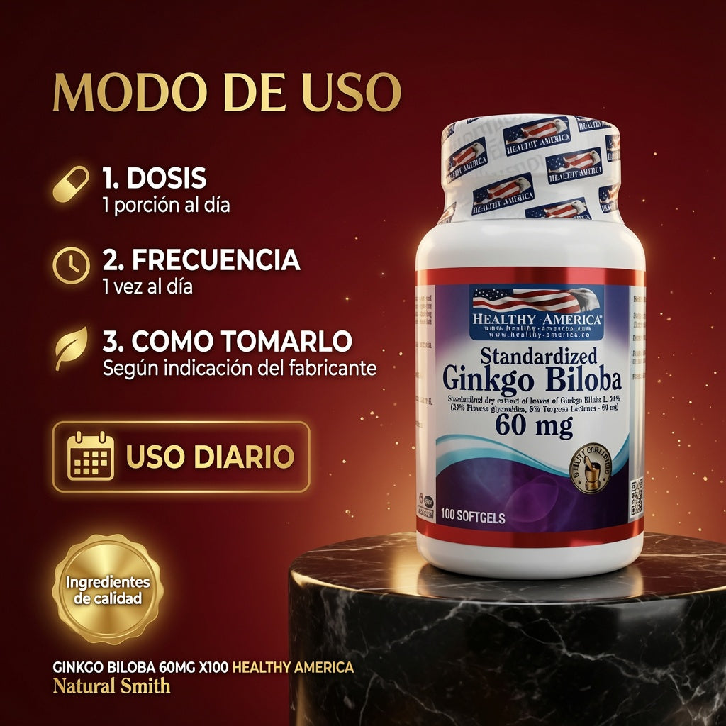GINKGO BILOBA 60MG X100 HEALTHY AMERICA ia_4