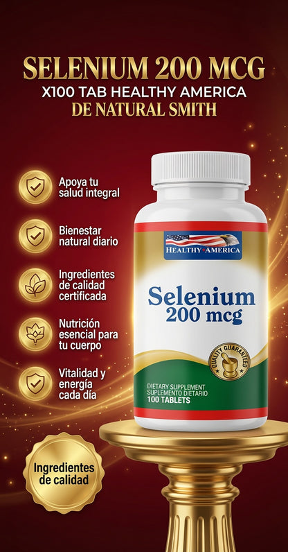 SELENIUM 200 MCG X100 TAB HEALTHY AMERICA ia_2