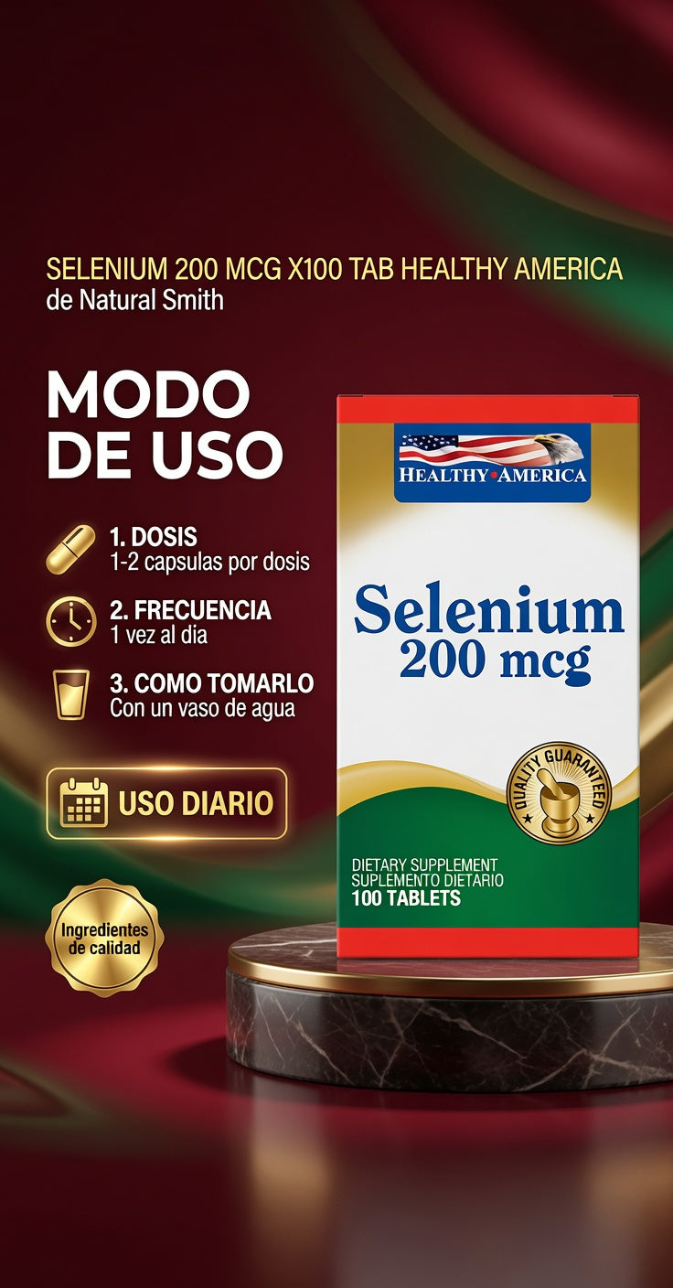 SELENIUM 200 MCG X100 TAB HEALTHY AMERICA ia_4