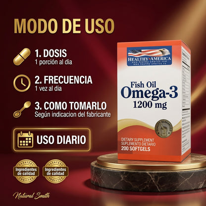 OMEGA 3 1200 MG X 200 CAP HEALYH AMERICA ia_4