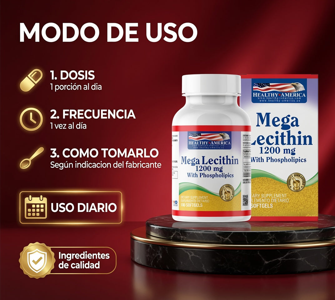 MEGA LEICITHIN CAP X100 HEALTHY AMERICA ia_4