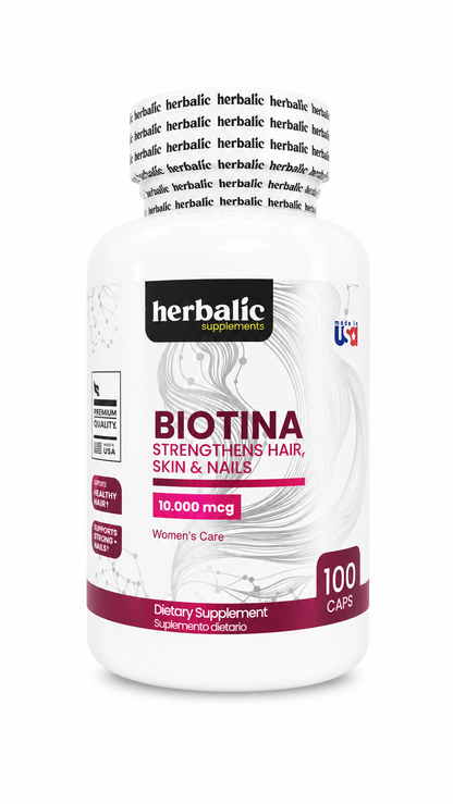 BIOTINA 10000MCG X100 HERBALIC principal
