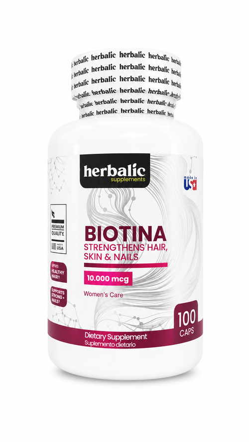BIOTINA 10000MCG X100 HERBALIC principal