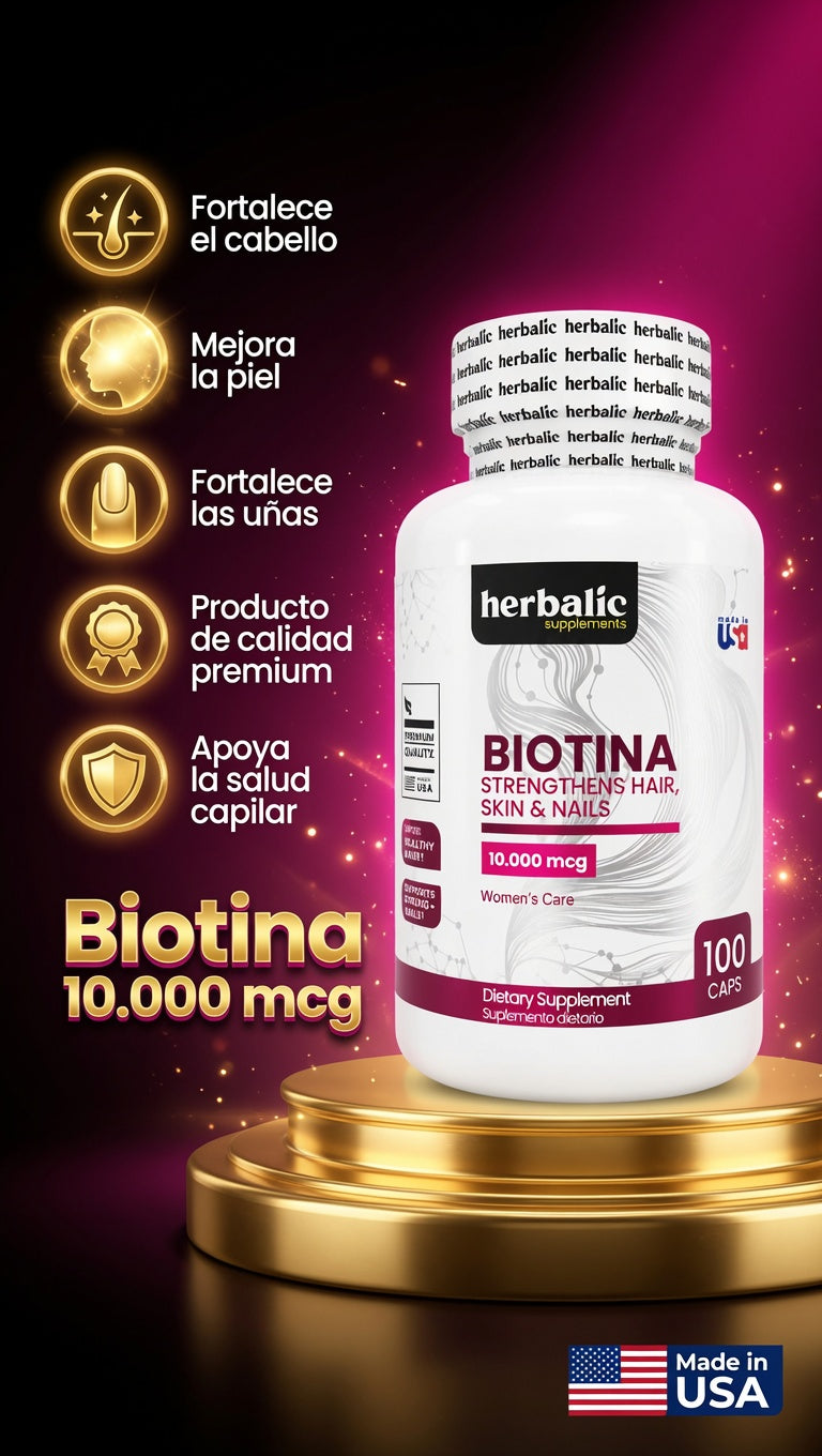 BIOTINA 10000MCG X100 HERBALIC ia_2