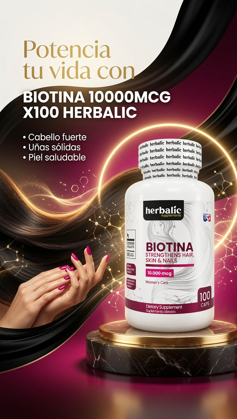 BIOTINA 10000MCG X100 HERBALIC ia_3