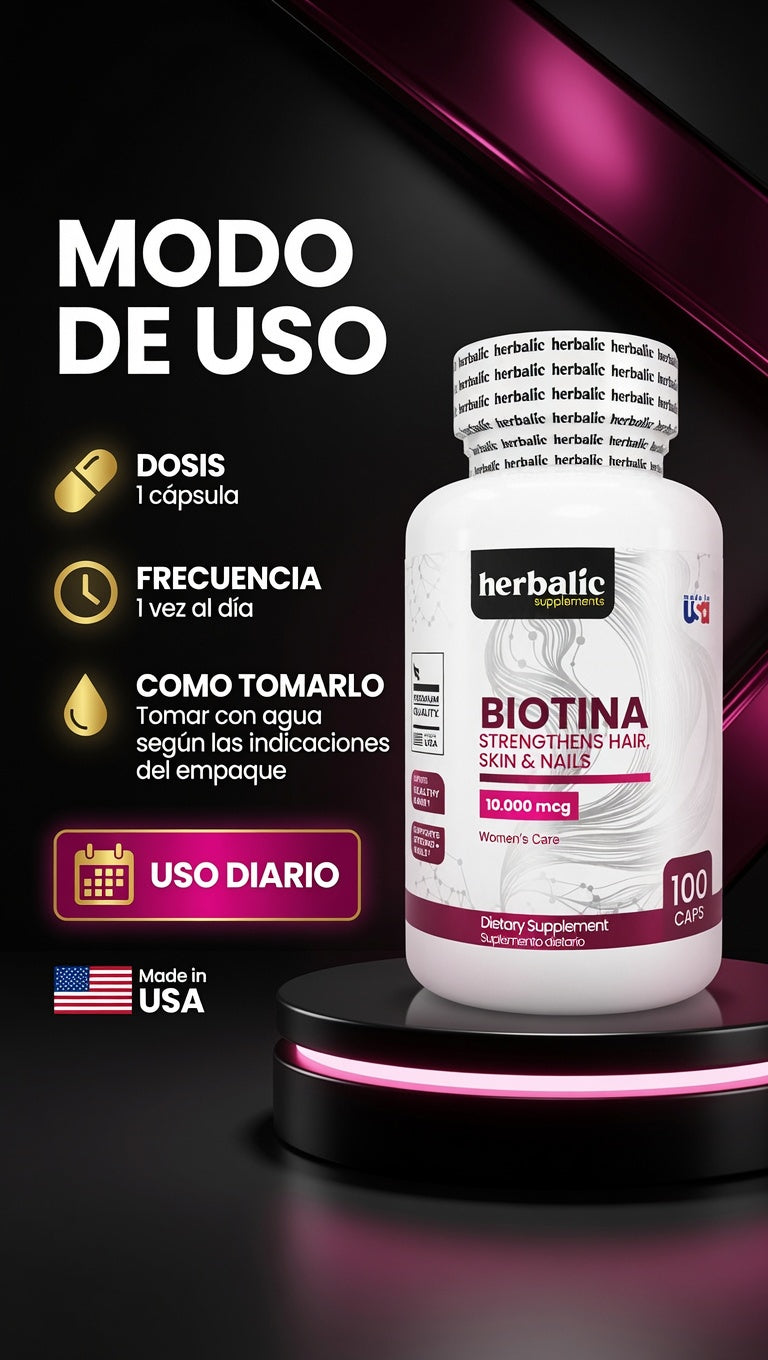 BIOTINA 10000MCG X100 HERBALIC ia_4