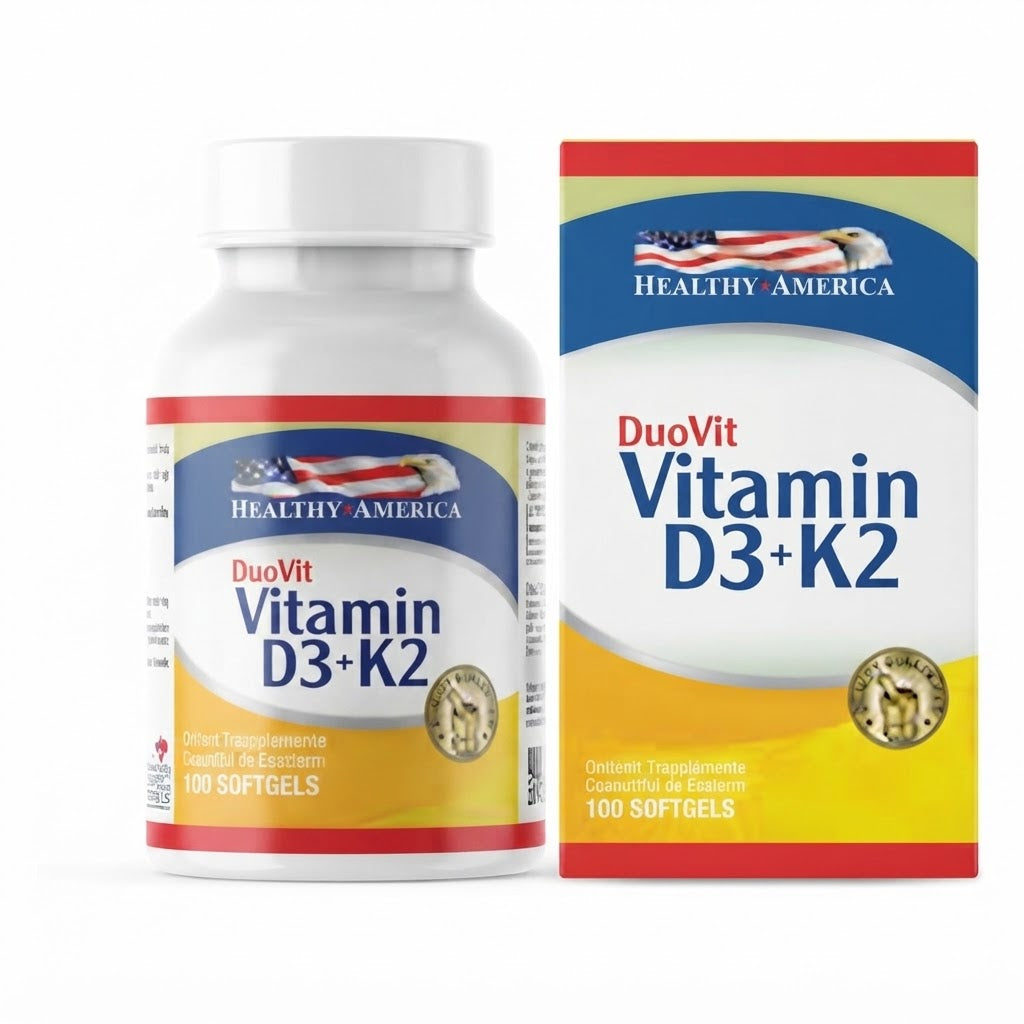 VITAMIN D3+K2 DUOVIT X100 CAPS. HEALTHY AMERICA — SKU 001104