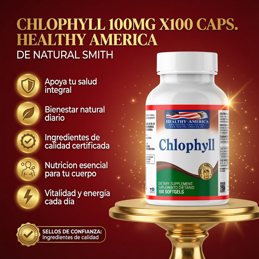 CHLOPHYLL 100MG X100 CAPS. HEALTHY AMERICA ia_2