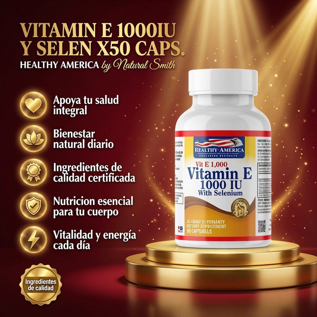 VITAMIN E 1000IU Y SELEN X50 CAPS. HEALTHY AMERICA ia_2