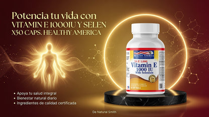 VITAMIN E 1000IU Y SELEN X50 CAPS. HEALTHY AMERICA ia_3