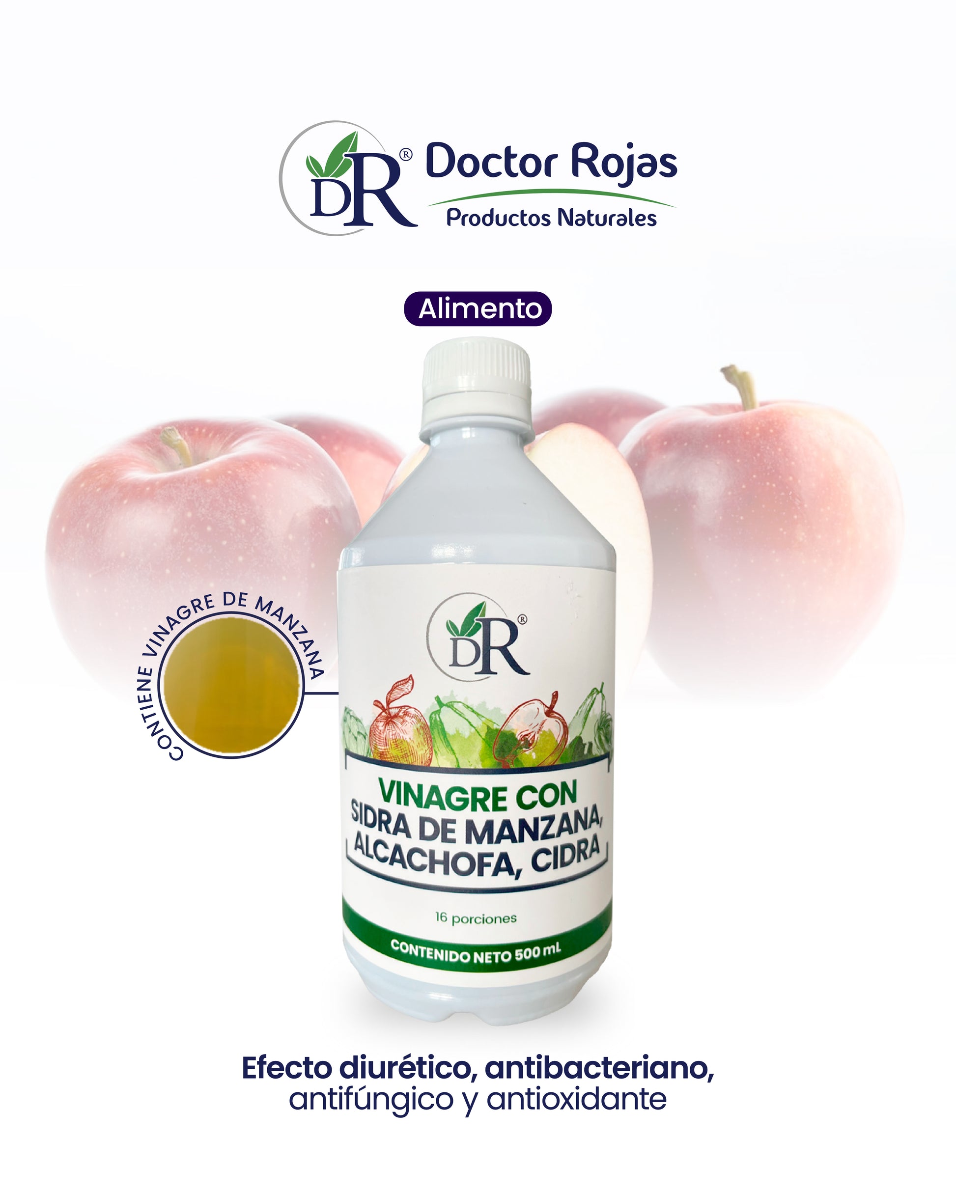 VINAGRE DE MANZANA X500 ML DOCTOR ROJAS principal