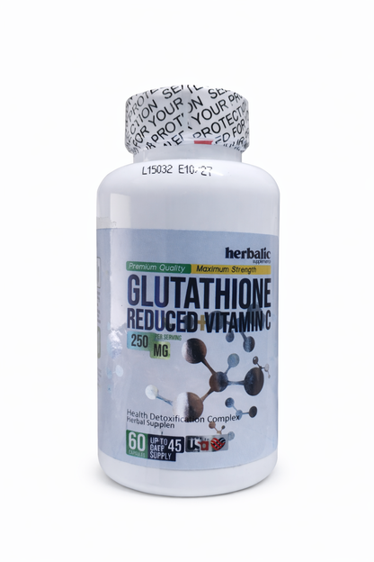 GLUTATHIONE REDUCED VITAMIN C 250MG X60 CAP HERBALIC principal