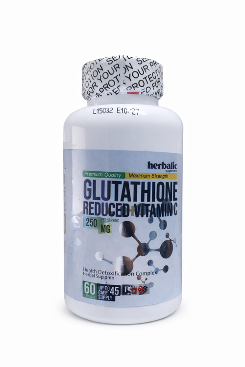 GLUTATHIONE REDUCED VITAMIN C 250MG X60 CAP HERBALIC principal