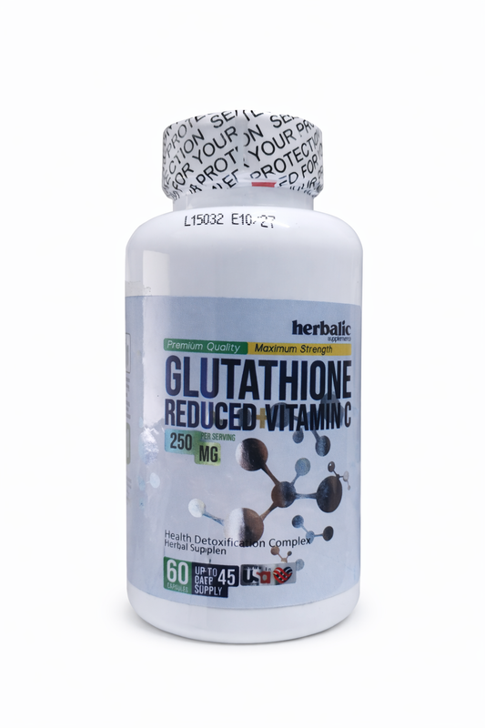GLUTATHIONE REDUCED VITAMIN C 250MG X60 CAP HERBALIC principal