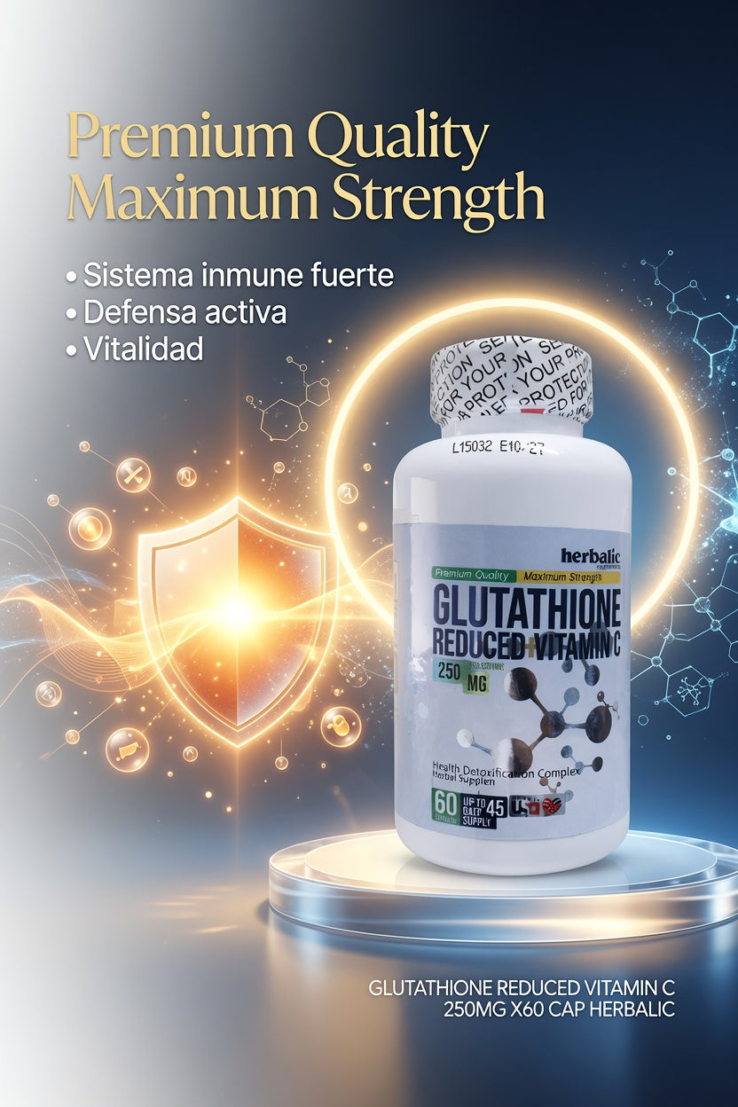 GLUTATHIONE REDUCED VITAMIN C 250MG X60 CAP HERBALIC ia_3