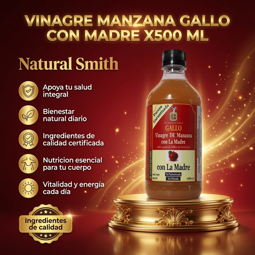 VINAGRE MANZANA GALLO CON MADRE X500 ML ia_2