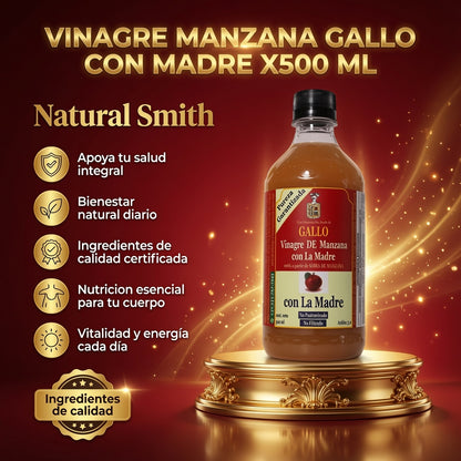 VINAGRE MANZANA GALLO CON MADRE X500 ML ia_2