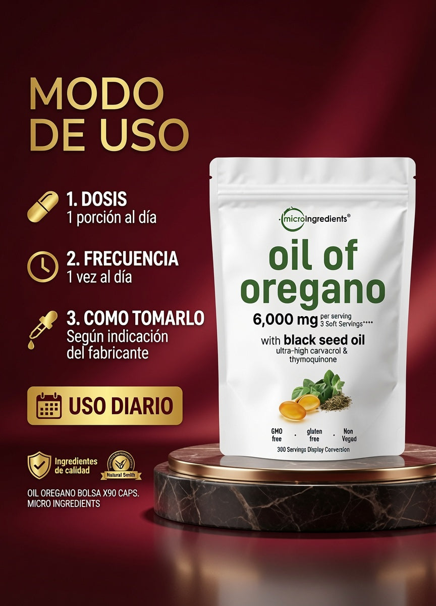 OIL OREGANO BOLSA X90 CAPS. MICRO INGREDIENTS ia_4