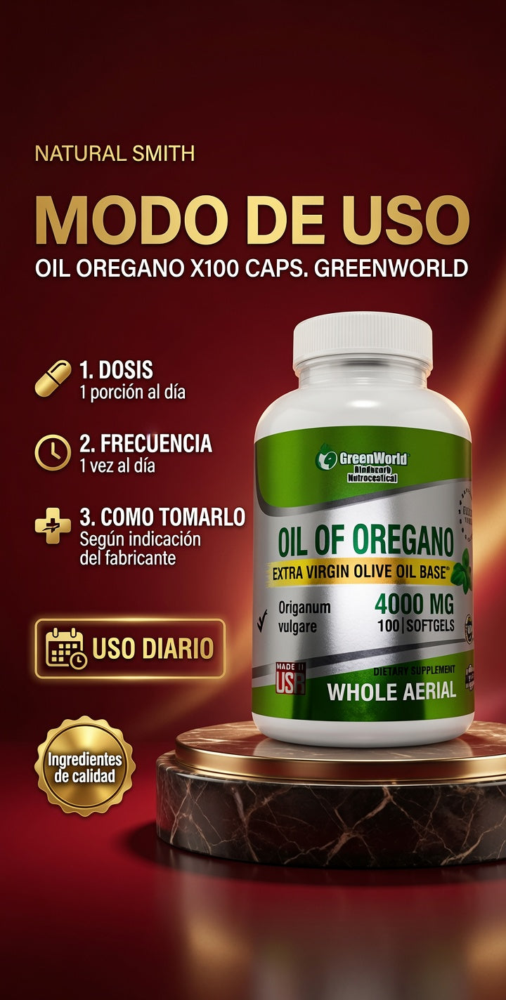 OIL OREGANO X100 CAPS. GREENWORLD ia_4