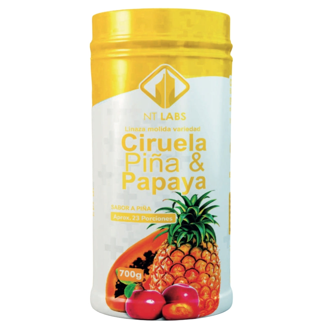 LINAZA MOLIDA CIRUELA,PIÑA,Y PAPAYA FIBRA 700GR. NT LABS principal