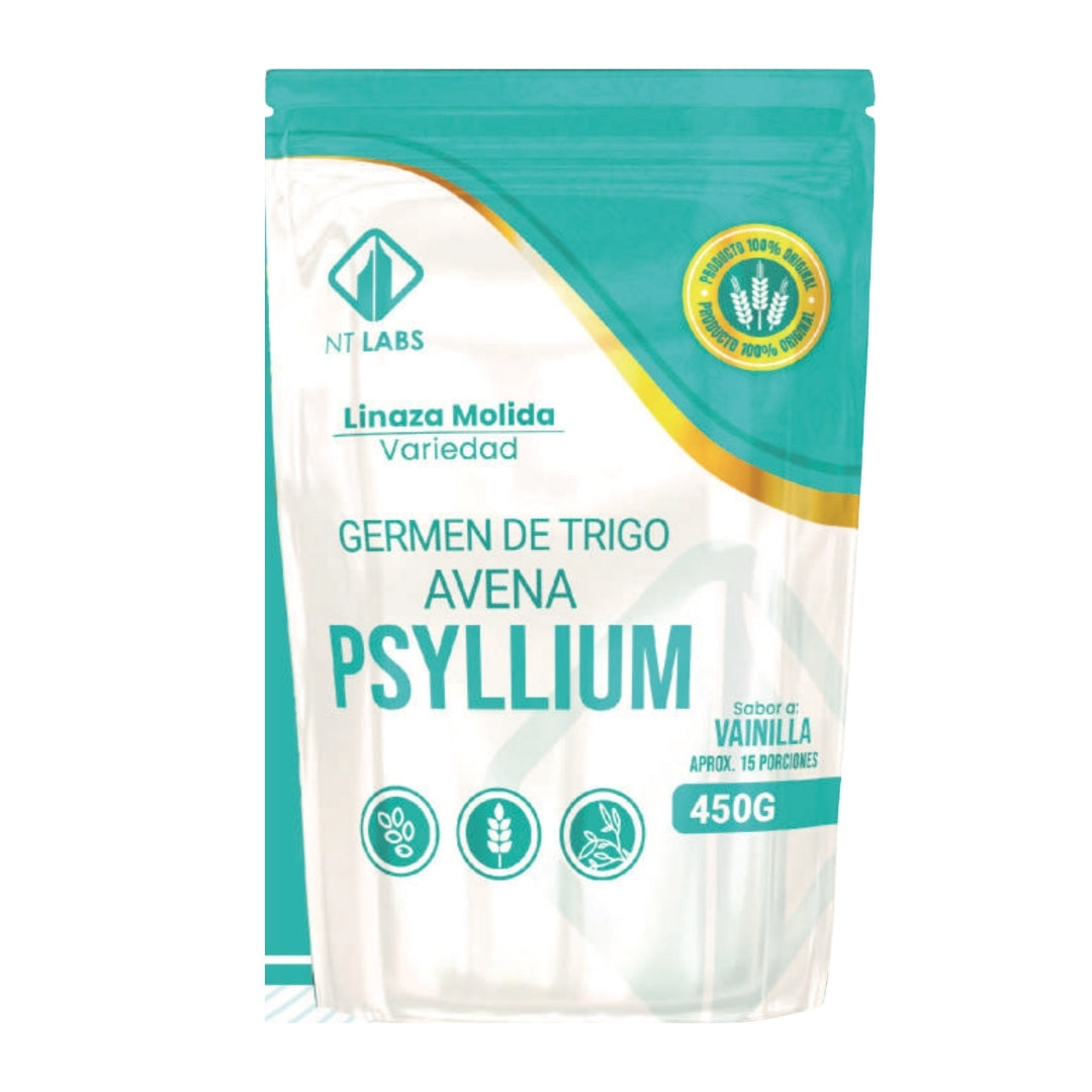 LINAZA GERMEN DE TRIGO, AVENA  PSYLLYUM FIBRA X450GR. NT LABS principal