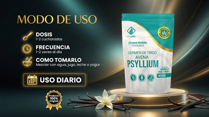LINAZA GERMEN DE TRIGO, AVENA  PSYLLYUM FIBRA X450GR. NT LABS ia_4