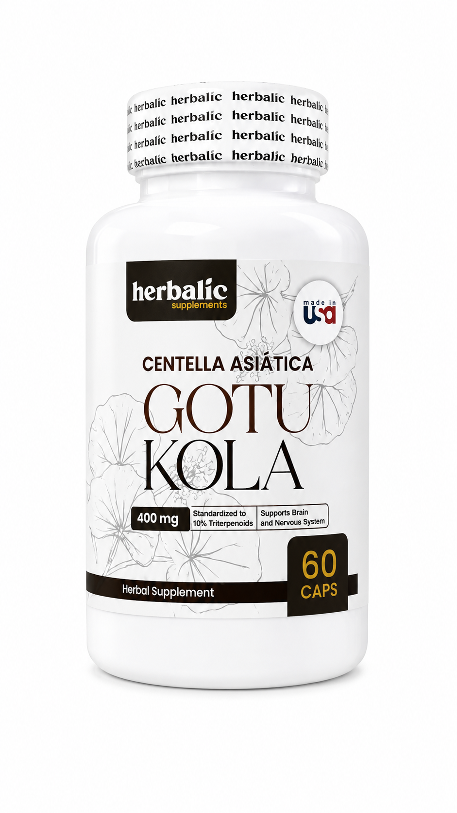 GOTU KOLA X60 CAPS. HERBALIC principal