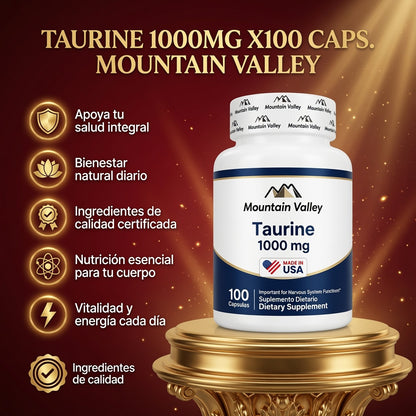 TAURINE 1000MG X100 CAPS. MOUNTAIN VALLEY ia_2