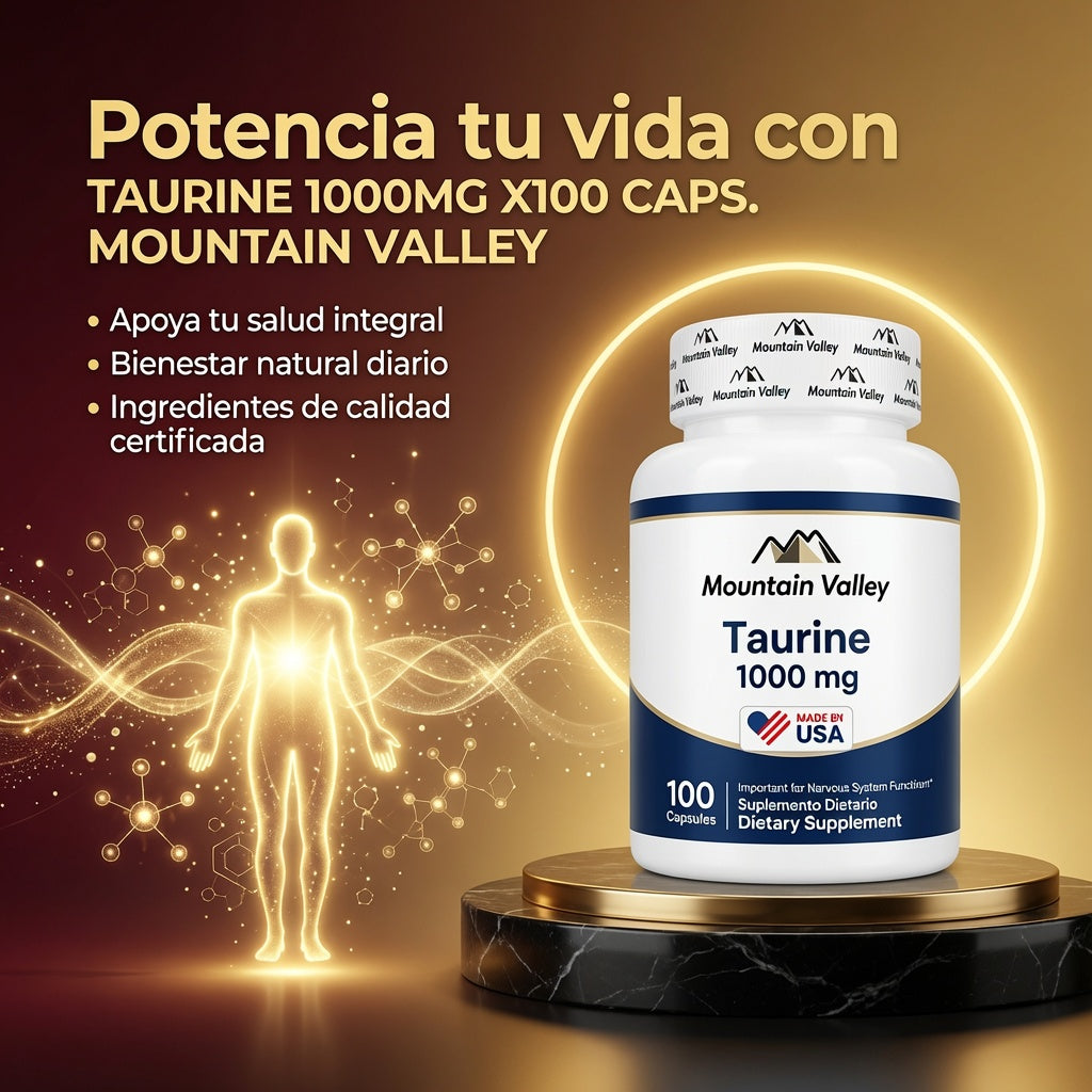 TAURINE 1000MG X100 CAPS. MOUNTAIN VALLEY ia_3