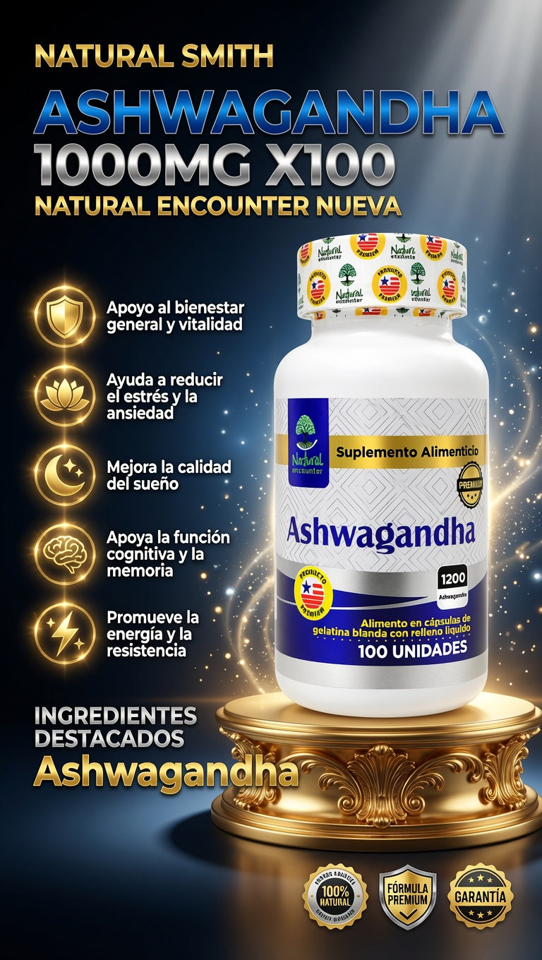 ASHWAGANDHA 1000MG X100 NATURAL ENCOUNTER NUEVA ia_2