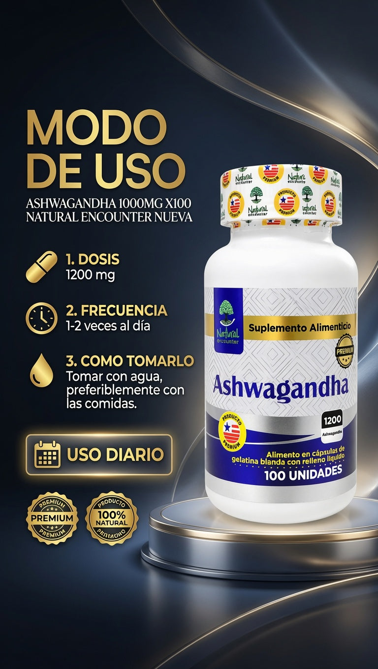 ASHWAGANDHA 1000MG X100 NATURAL ENCOUNTER NUEVA ia_4