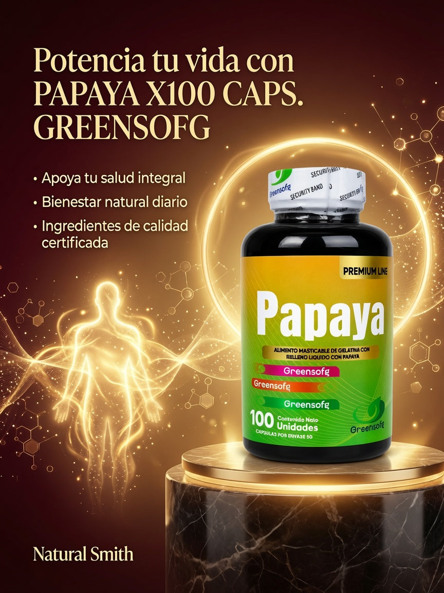 PAPAYA X100 CAPS. GREENSOFG ia_3