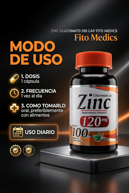 ZINC GLUCONATO X100 CAP FITO MEDICS ia_4