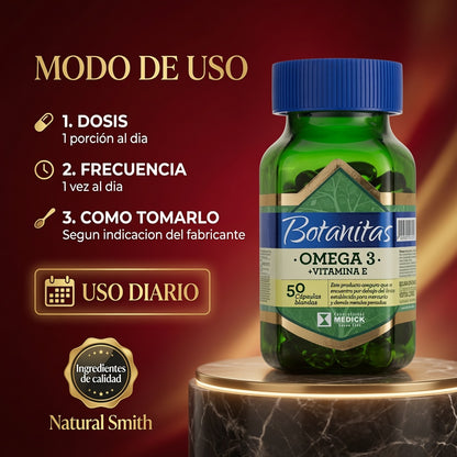 OMEGA 3+ VIT. E X50 CAPS. BOTANITAS ia_4
