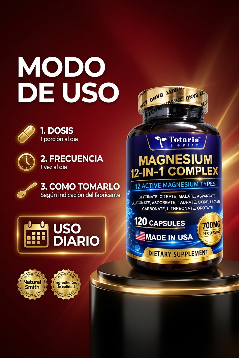 MAGNESIUM 12 IN 1 COMPLEX X120 CAPS. TOTARIA ia_4