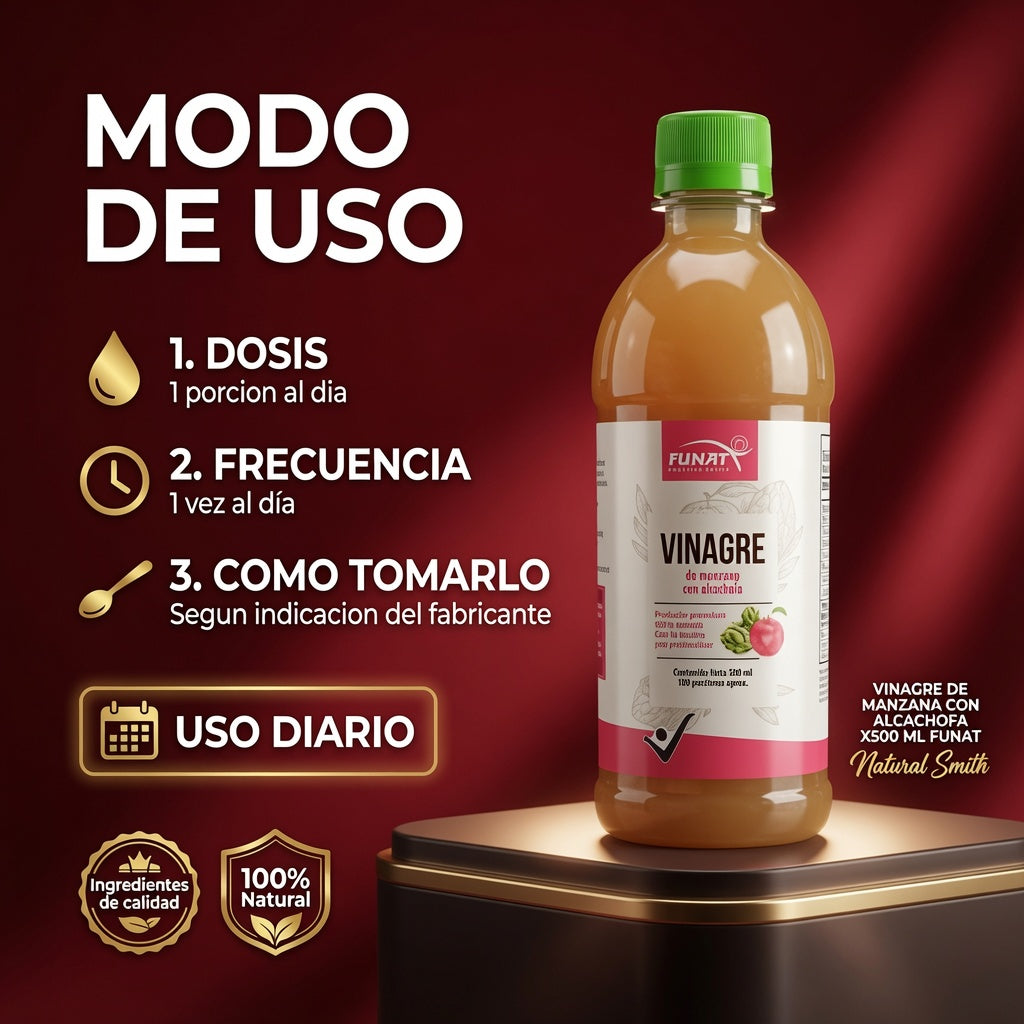 VINAGRE DE MANZANA CON ALCACHOFA X500 ML FUNAT ia_4