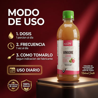 VINAGRE DE MANZANA CON ALCACHOFA X500 ML FUNAT ia_4
