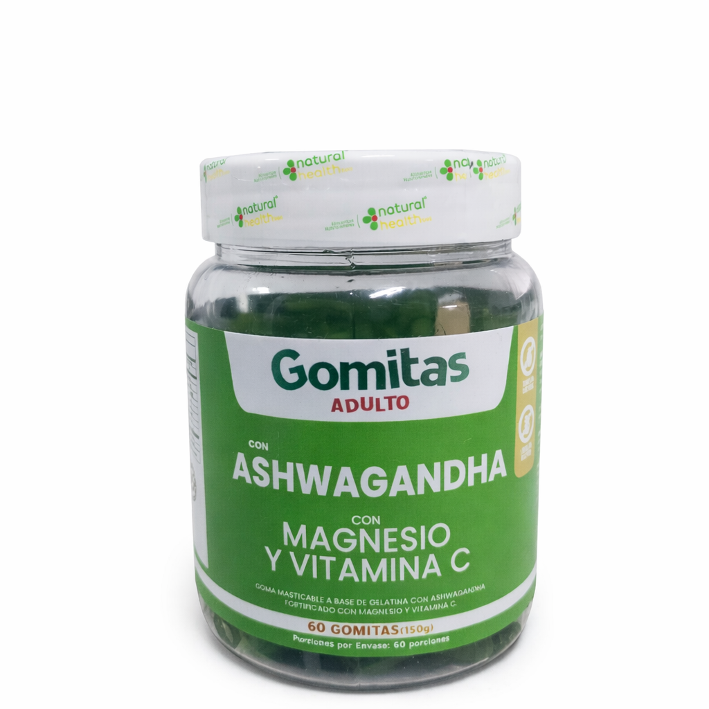 ASHWAGANDA CON MAGNESIO Y VITAMINA X60 GOMITAS principal