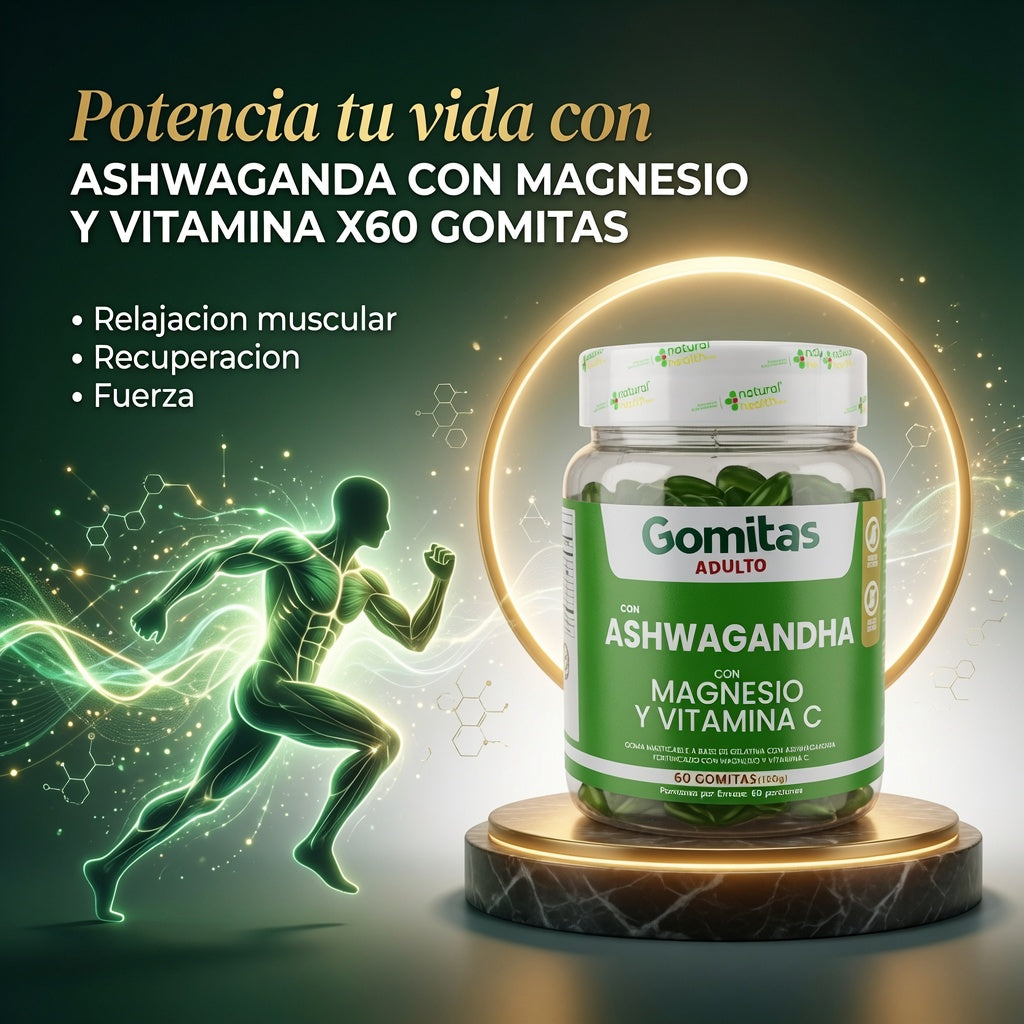 ASHWAGANDA CON MAGNESIO Y VITAMINA X60 GOMITAS ia_3