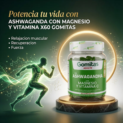 ASHWAGANDA CON MAGNESIO Y VITAMINA X60 GOMITAS ia_3