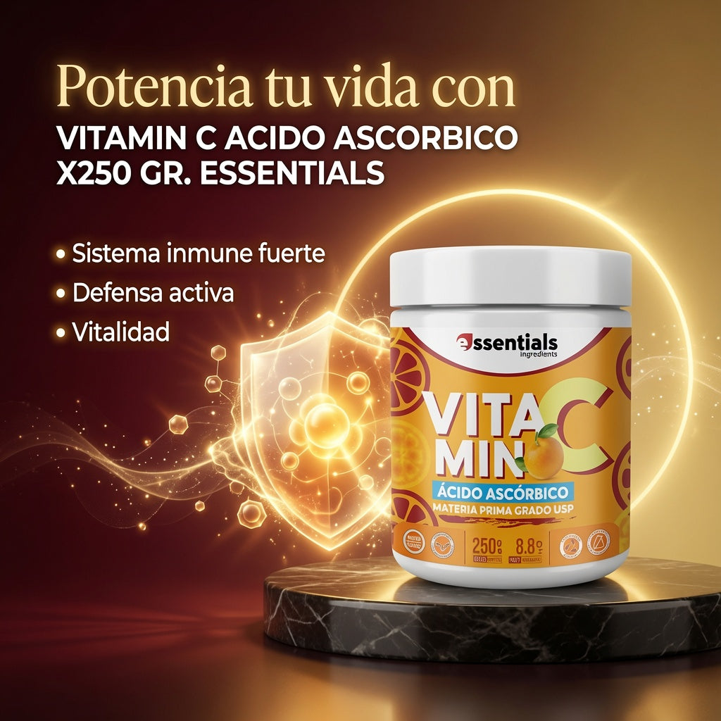 VITAMIN C ACIDO ASCORBICO X250 GR. ESSENTIALS ia_3