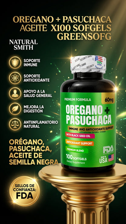 OREGANO + PASUCHACA X100 SOFGELS  GREENSOFG ia_2