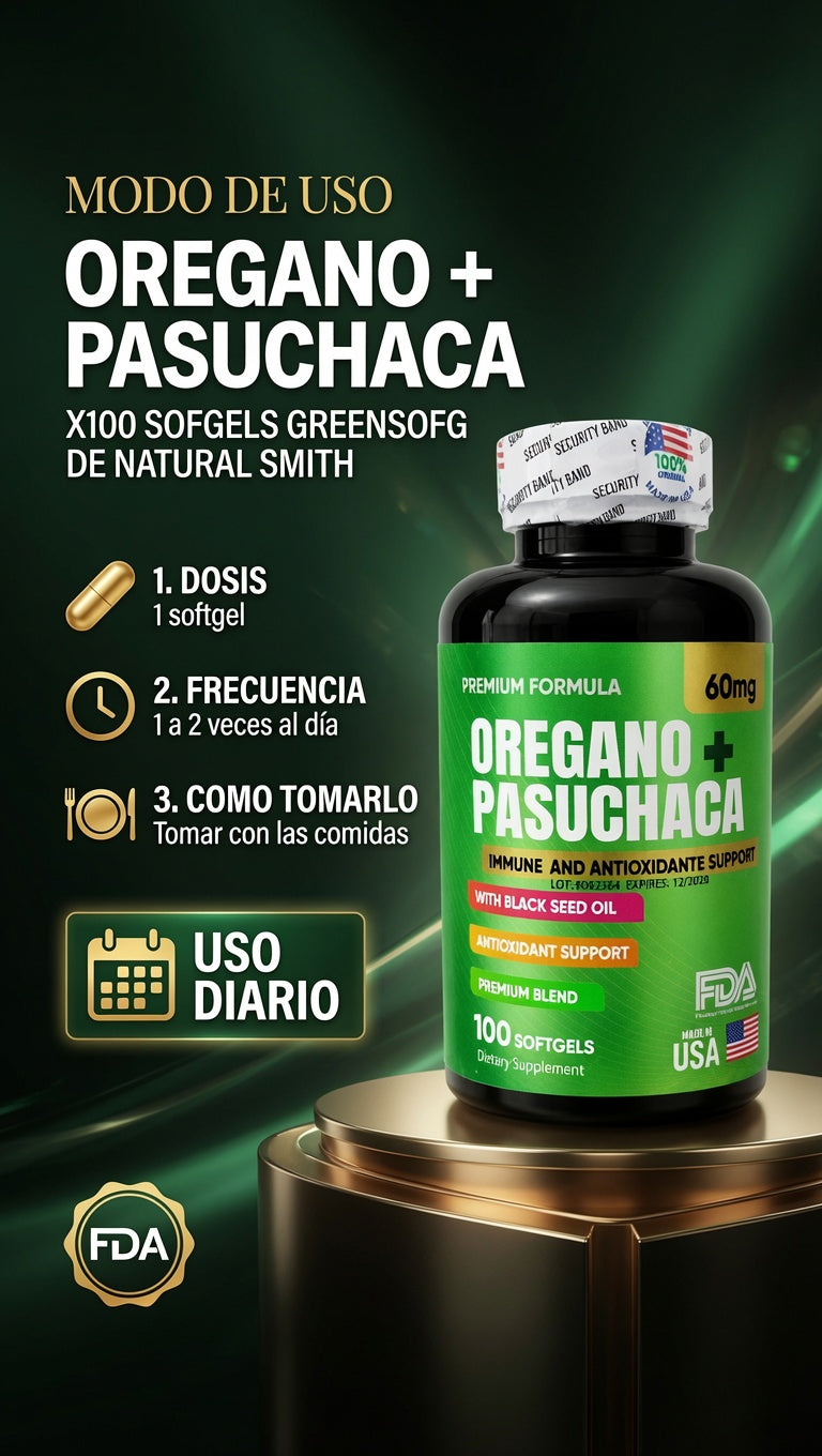 OREGANO + PASUCHACA X100 SOFGELS  GREENSOFG ia_4