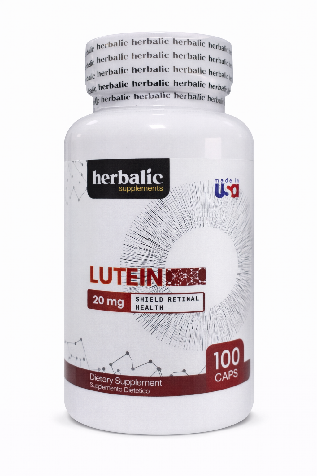 LUTEIN 20MG X100 CAPS. HERBALIC principal