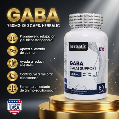 GABA 750MG X60 CAPS. HERBALIC ia_2